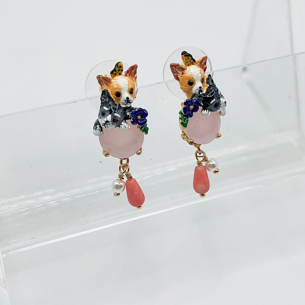 Les Nereides dog earrings